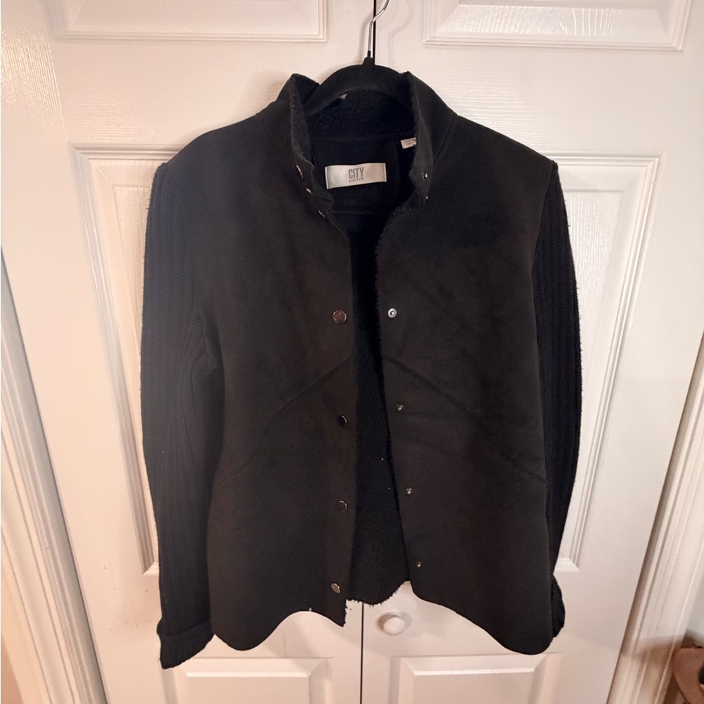 Dkny Black CITY Label Jacket with Silver Tag